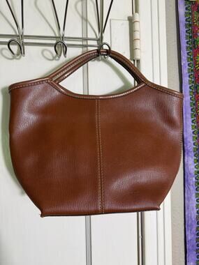 Vintage Mondani New York Cognac Leather Hobo Handbag